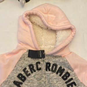 Brand new Abercrombie & Fitch girls hoodie. Zip up, sherpa lined